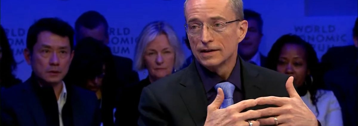 Intel CEO Pat Gelsinger speaking at the World Economic Forum