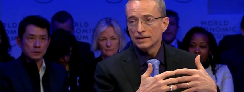 Intel CEO Pat Gelsinger speaking at the World Economic Forum