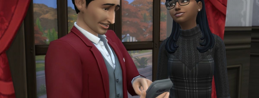 The Sims 4 - Mortimer Goth shows pictures to Cassandra