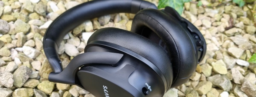 The Heavys H1H wireless headphones, shot artfully outside on some poorly weeded gravel