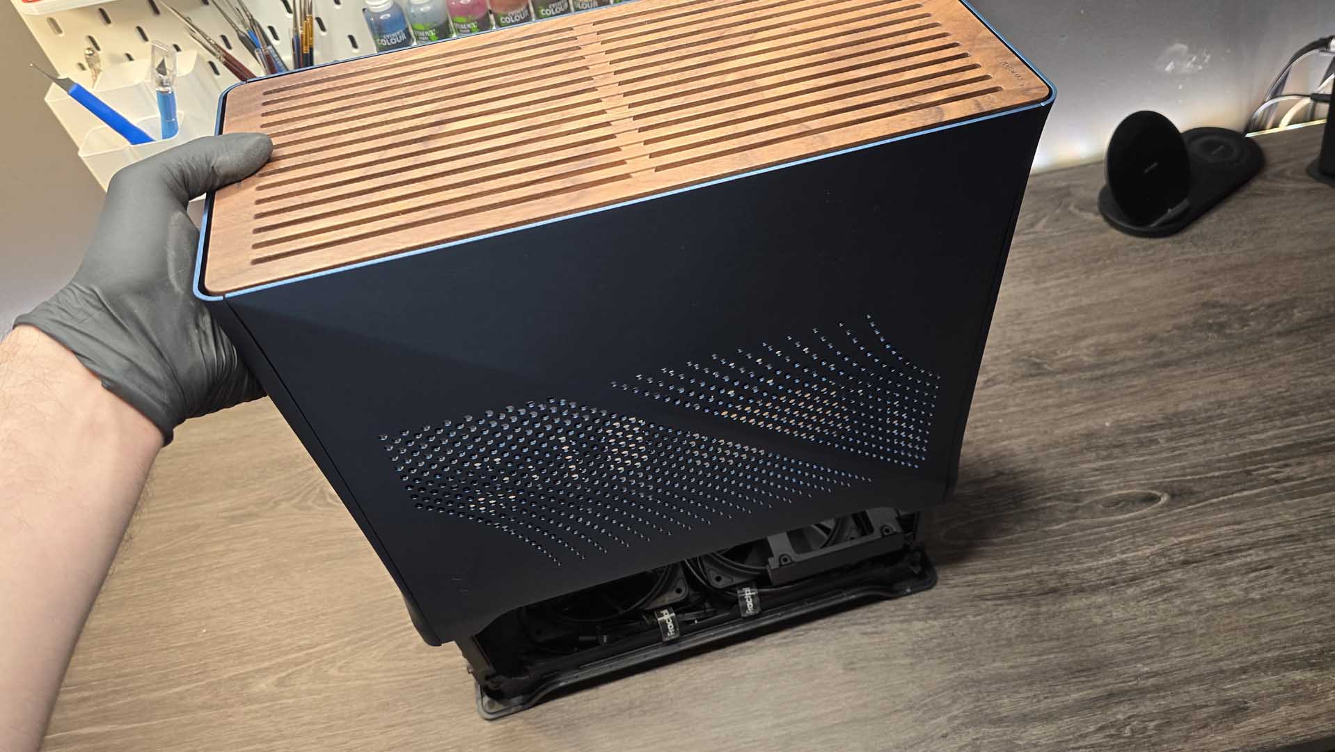 Fractal Design Era 2 PC case from different angles and different stages of the build process