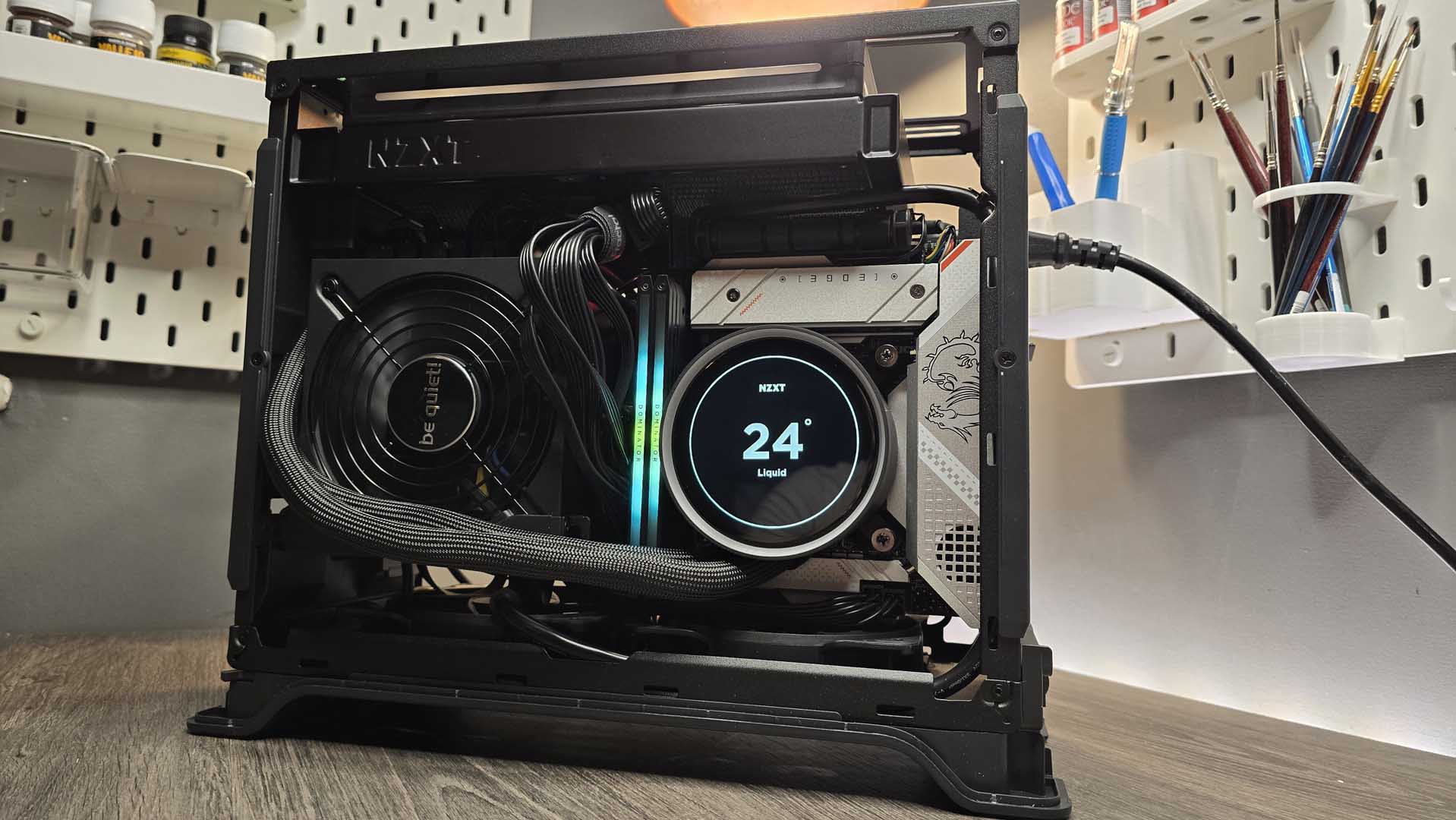 Fractal Design Era 2 PC case from different angles and different stages of the build process