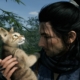 Rise of the Ronin screenshot - some guy cuddling a cat