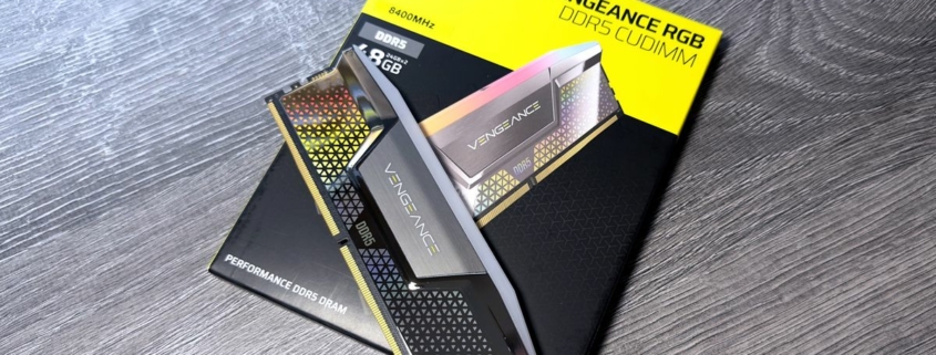 A photo of Corsair's Vengeance DDR5-8400 CUDIMM memory kit