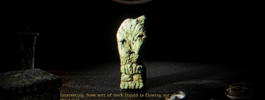 Screenshot of Children of Clay showing a mysterious clay model