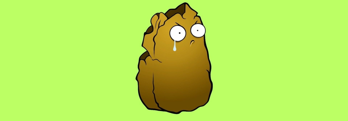 Tall-nut cries a single tear