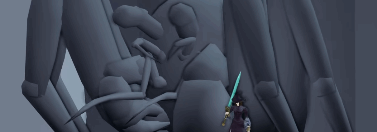 A screenshot showing a giant enemy crab wearing a castle tower as a shell, which was cut from Dark Souls 2 in its development stage