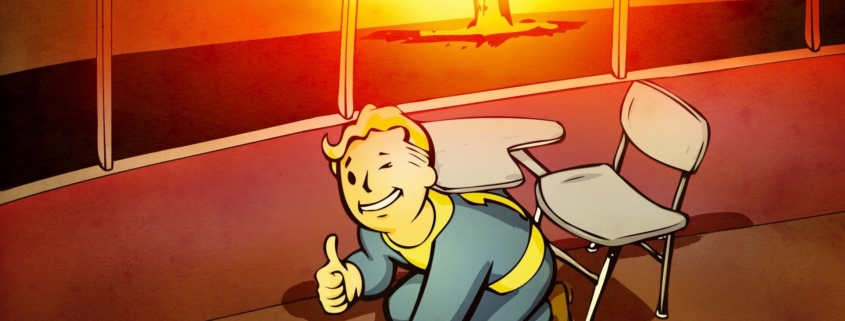 Vault Boy demonstrates how to duck and cover