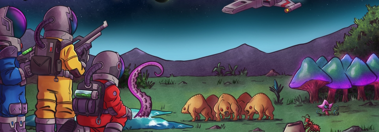 The space-adventuresome key art for Approaching Infinity