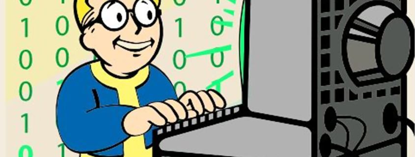 The Pip Boy from the Fallout series being the benevolent hacker he is